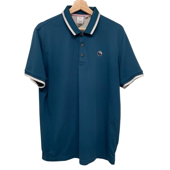 Puma X Arnold Palmer Teal Polo Golf Men's Shirt - Large - Picture 2 of 10